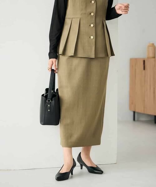 a.v.v / アー・ヴェ・ヴェ ロング・マキシ丈ワンピース | 【2SET】ペプラムジレ×ナロースカート | 詳細7