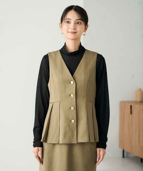 a.v.v / アー・ヴェ・ヴェ ロング・マキシ丈ワンピース | 【2SET】ペプラムジレ×ナロースカート | 詳細9