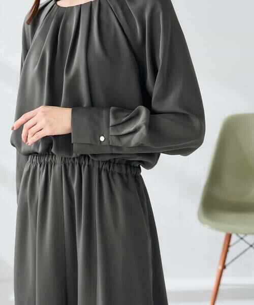 a.v.v / アー・ヴェ・ヴェ ロング・マキシ丈ワンピース | 【洗える】セットアップ見えサテンワンピース | 詳細16