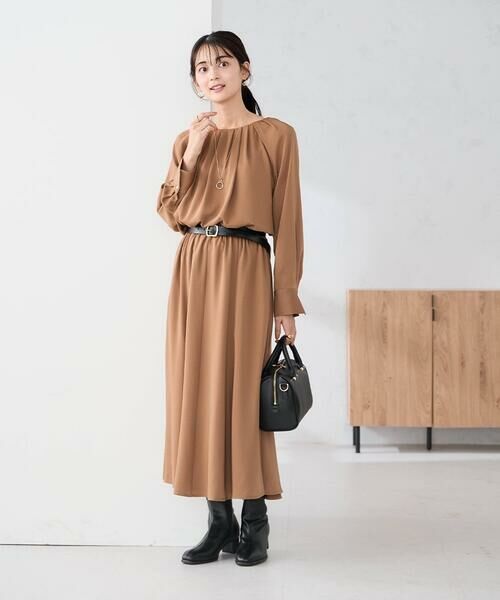 a.v.v / アー・ヴェ・ヴェ ロング・マキシ丈ワンピース | 【洗える】セットアップ見えサテンワンピース | 詳細6