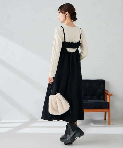 a.v.v / アー・ヴェ・ヴェ ロング・マキシ丈ワンピース | 【洗える】バックオープンキャミワンピース | 詳細12