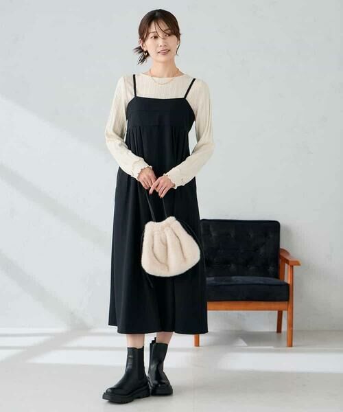 a.v.v / アー・ヴェ・ヴェ ロング・マキシ丈ワンピース | 【洗える】バックオープンキャミワンピース | 詳細9