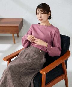 a.v.v / アー・ヴェ・ヴェ ニット・セーター | プリーツスリーブニット