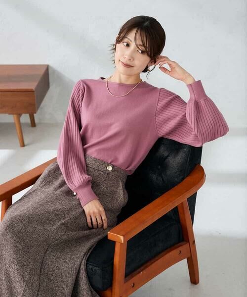 a.v.v / アー・ヴェ・ヴェ ニット・セーター | プリーツスリーブニット | 詳細3