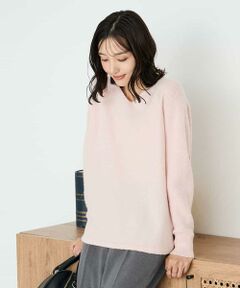 ラメVネックチュニックニット