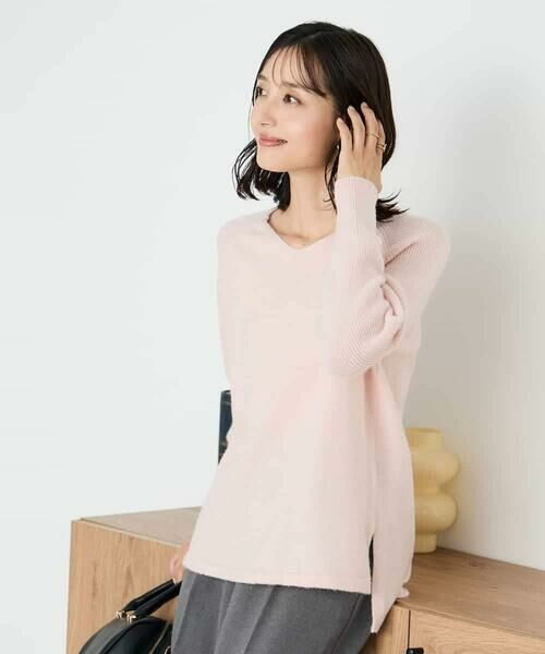 a.v.v / アー・ヴェ・ヴェ ニット・セーター | ラメVネックチュニックニット | 詳細1