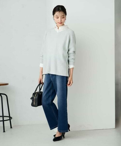 a.v.v / アー・ヴェ・ヴェ ニット・セーター | ラメVネックチュニックニット | 詳細11