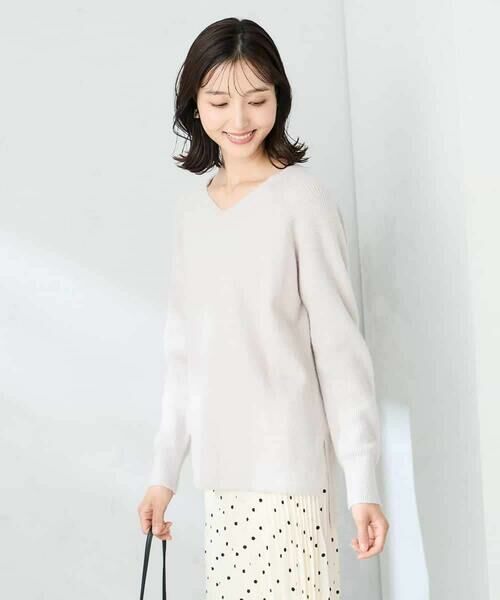 a.v.v / アー・ヴェ・ヴェ ニット・セーター | ラメVネックチュニックニット | 詳細15