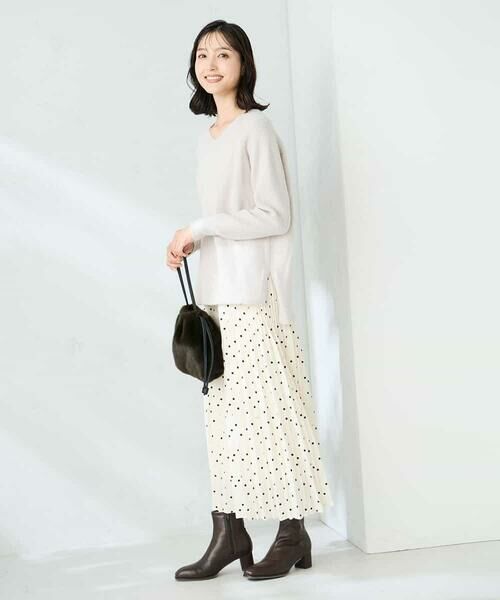 a.v.v / アー・ヴェ・ヴェ ニット・セーター | ラメVネックチュニックニット | 詳細17