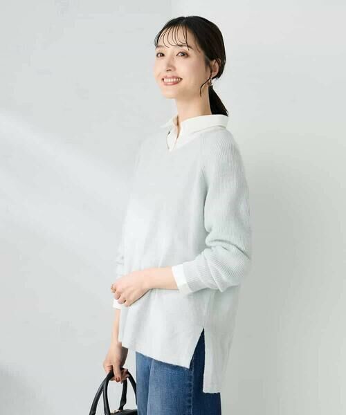 a.v.v / アー・ヴェ・ヴェ ニット・セーター | ラメVネックチュニックニット | 詳細7