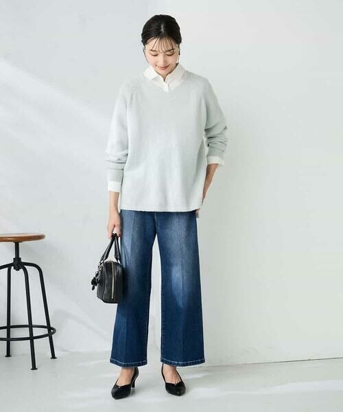 a.v.v / アー・ヴェ・ヴェ ニット・セーター | ラメVネックチュニックニット | 詳細8