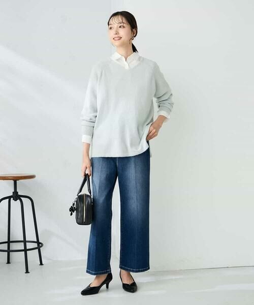 a.v.v / アー・ヴェ・ヴェ ニット・セーター | ラメVネックチュニックニット | 詳細9