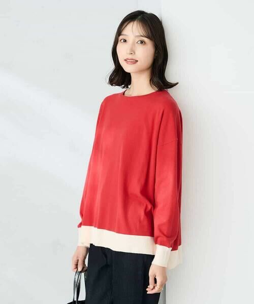 a.v.v / アー・ヴェ・ヴェ ニット・セーター | バイカラーニット【新色追加】 | 詳細1