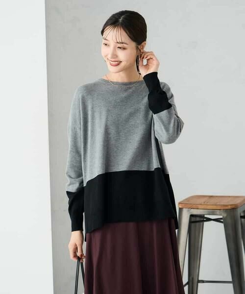 a.v.v / アー・ヴェ・ヴェ ニット・セーター | バイカラーニット【新色追加】 | 詳細16
