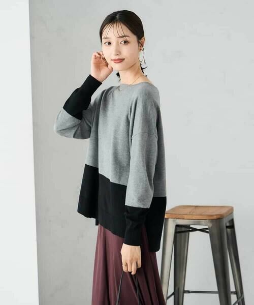 a.v.v / アー・ヴェ・ヴェ ニット・セーター | バイカラーニット【新色追加】 | 詳細17