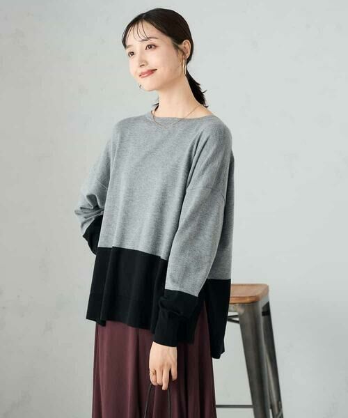 a.v.v / アー・ヴェ・ヴェ ニット・セーター | バイカラーニット【新色追加】 | 詳細18