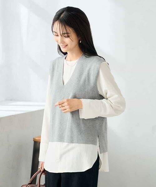 a.v.v / アー・ヴェ・ヴェ ベスト | Vネックニットベスト | 詳細1