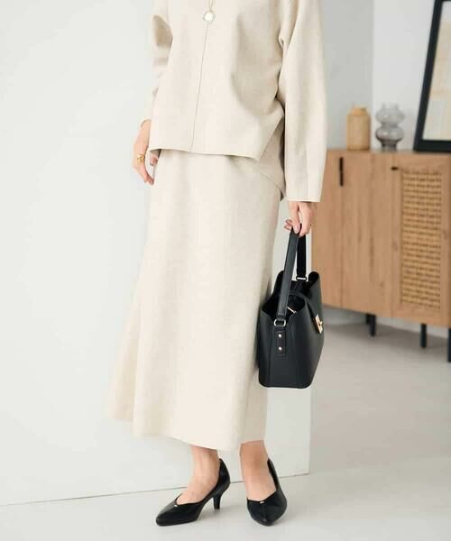 a.v.v / アー・ヴェ・ヴェ ロング・マキシ丈スカート | 【洗える/ストレッチ】ウールライクジャージマーメイドスカート | 詳細1