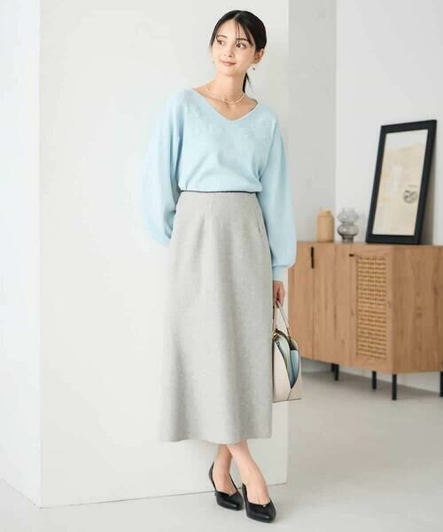 a.v.v / アー・ヴェ・ヴェ ロング・マキシ丈スカート | 【洗える/ストレッチ】ウールライクジャージマーメイドスカート | 詳細13