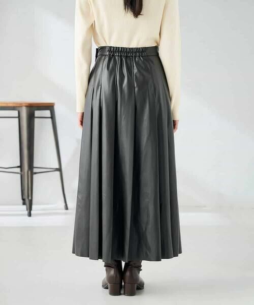 a.v.v / アー・ヴェ・ヴェ ロング・マキシ丈スカート | 【洗える】レザープリーツスカート | 詳細12