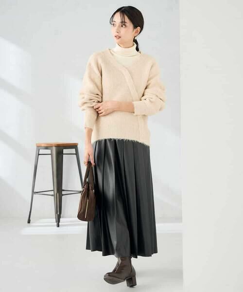 a.v.v / アー・ヴェ・ヴェ ロング・マキシ丈スカート | 【洗える】レザープリーツスカート | 詳細3