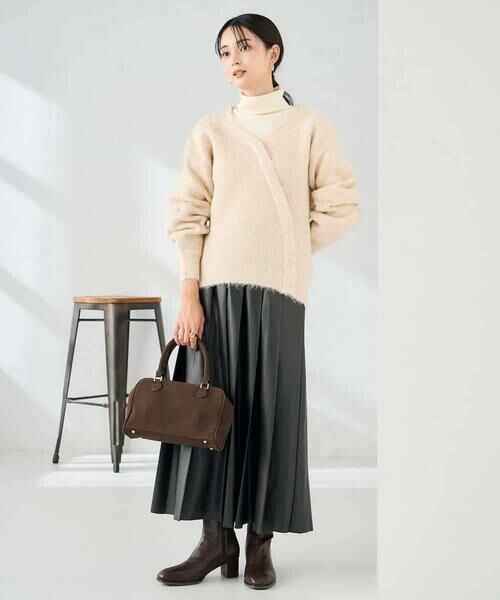 a.v.v / アー・ヴェ・ヴェ ロング・マキシ丈スカート | 【洗える】レザープリーツスカート | 詳細5