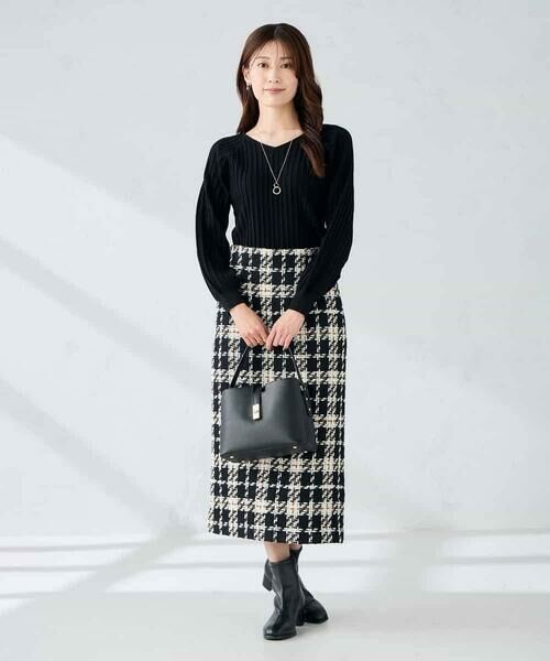 a.v.v / アー・ヴェ・ヴェ ロング・マキシ丈スカート | ロービングツイードナロースカート | 詳細16