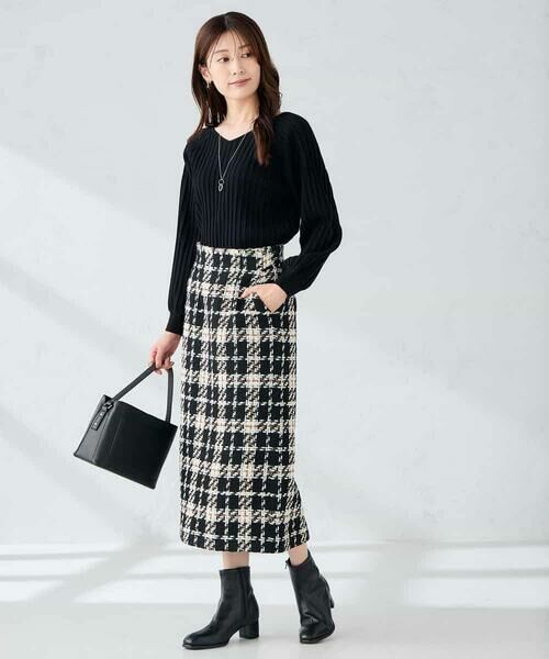 a.v.v / アー・ヴェ・ヴェ ロング・マキシ丈スカート | ロービングツイードナロースカート | 詳細18