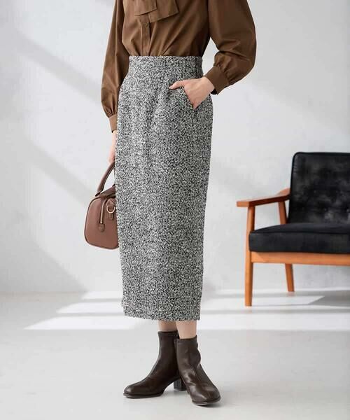 a.v.v / アー・ヴェ・ヴェ ロング・マキシ丈スカート | ロービングツイードナロースカート | 詳細2