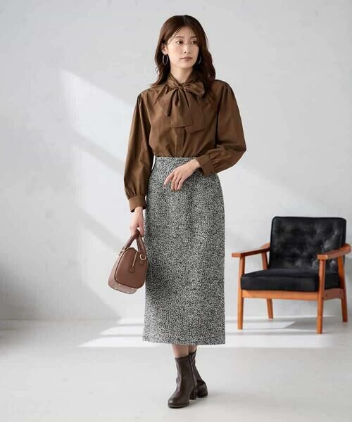a.v.v / アー・ヴェ・ヴェ ロング・マキシ丈スカート | ロービングツイードナロースカート | 詳細5