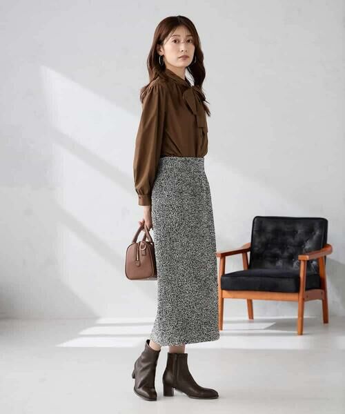 a.v.v / アー・ヴェ・ヴェ ロング・マキシ丈スカート | ロービングツイードナロースカート | 詳細8