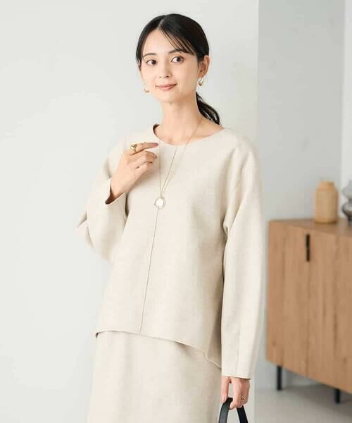 a.v.v / アー・ヴェ・ヴェ カットソー | 【洗える/ストレッチ 】ウールライクジャージプルオーバー | 詳細1