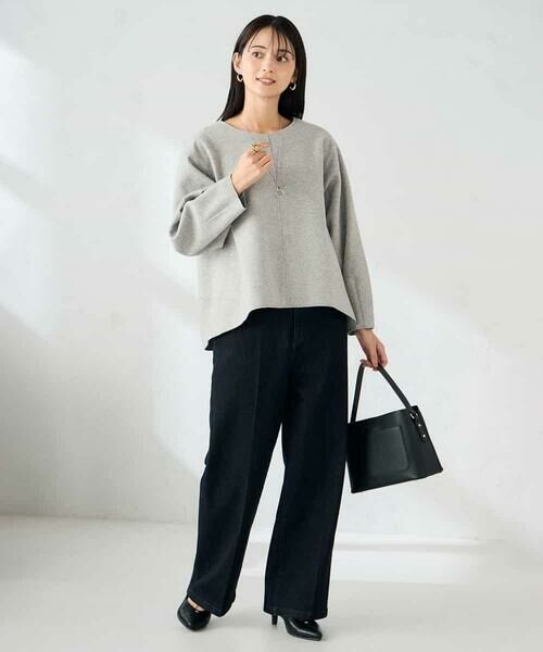 a.v.v / アー・ヴェ・ヴェ カットソー | 【洗える/ストレッチ 】ウールライクジャージプルオーバー | 詳細11