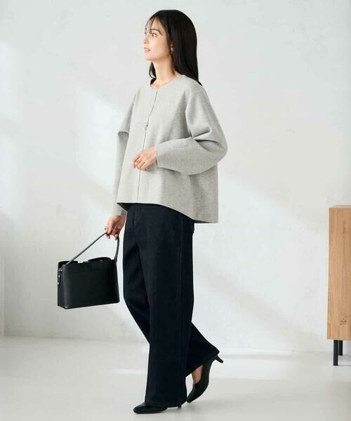 a.v.v / アー・ヴェ・ヴェ カットソー | 【洗える/ストレッチ 】ウールライクジャージプルオーバー | 詳細14