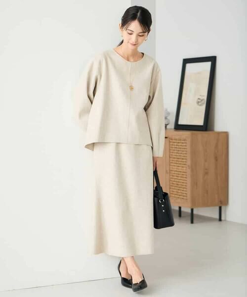 a.v.v / アー・ヴェ・ヴェ カットソー | 【洗える/ストレッチ 】ウールライクジャージプルオーバー | 詳細3