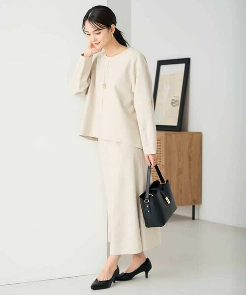 a.v.v / アー・ヴェ・ヴェ カットソー | 【洗える/ストレッチ 】ウールライクジャージプルオーバー | 詳細5