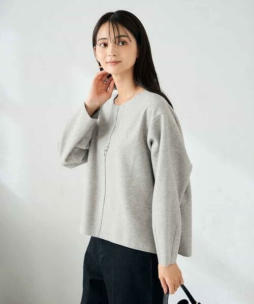 a.v.v / アー・ヴェ・ヴェ カットソー | 【洗える/ストレッチ 】ウールライクジャージプルオーバー | 詳細8