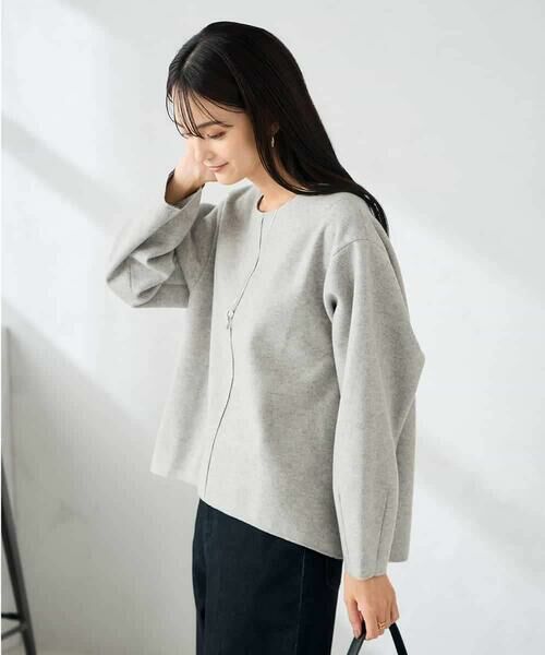 a.v.v / アー・ヴェ・ヴェ カットソー | 【洗える/ストレッチ 】ウールライクジャージプルオーバー | 詳細9