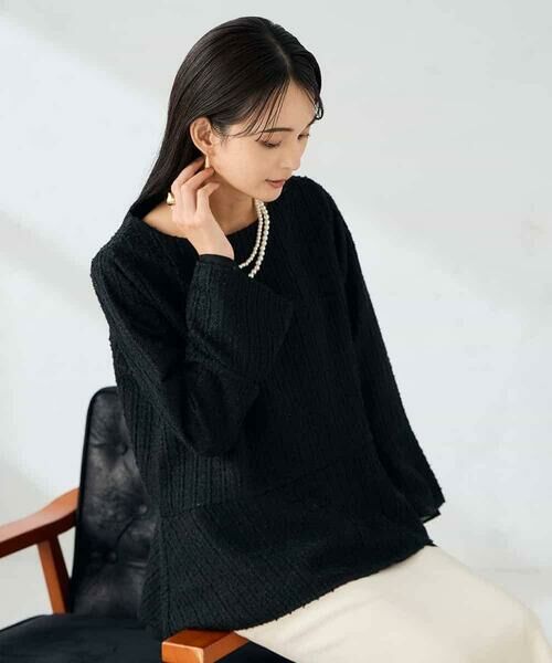 a.v.v / アー・ヴェ・ヴェ カットソー | ツイードペプラムトップス | 詳細11