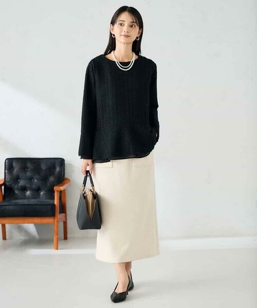 a.v.v / アー・ヴェ・ヴェ カットソー | ツイードペプラムトップス | 詳細13