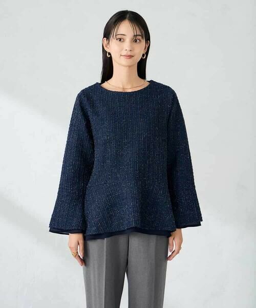 a.v.v / アー・ヴェ・ヴェ カットソー | ツイードペプラムトップス | 詳細17