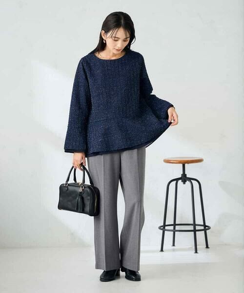 a.v.v / アー・ヴェ・ヴェ カットソー | ツイードペプラムトップス | 詳細5