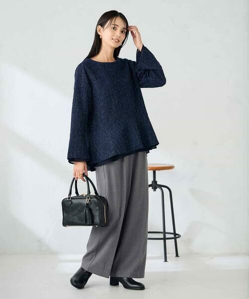 a.v.v / アー・ヴェ・ヴェ カットソー | ツイードペプラムトップス | 詳細6