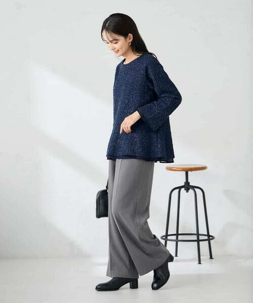 a.v.v / アー・ヴェ・ヴェ カットソー | ツイードペプラムトップス | 詳細7