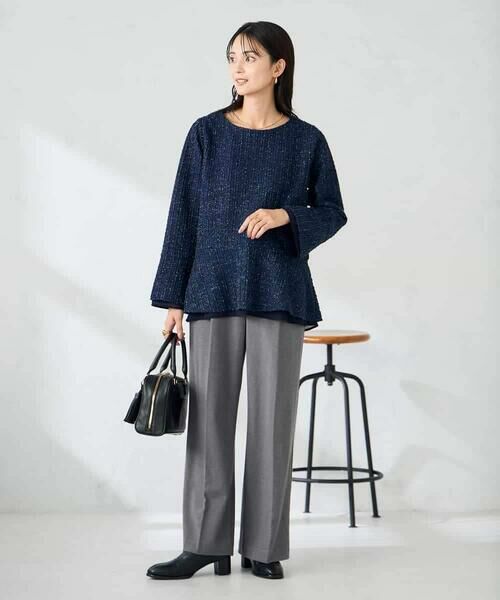 a.v.v / アー・ヴェ・ヴェ カットソー | ツイードペプラムトップス | 詳細8