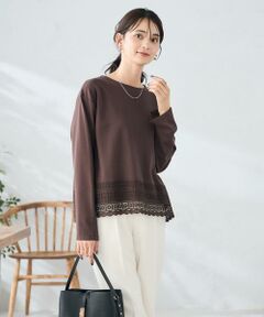 a.v.v / アー・ヴェ・ヴェ カットソー | 裾レースカットソー