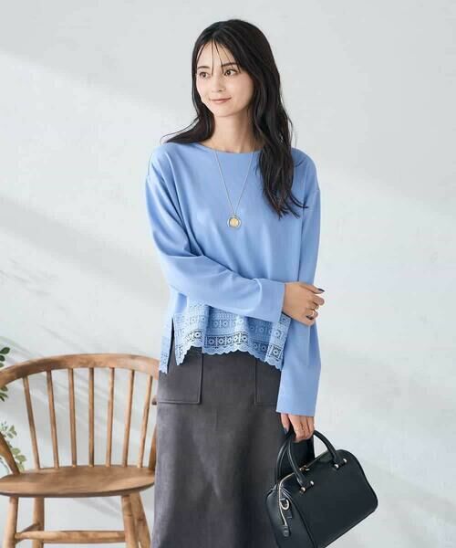 a.v.v / アー・ヴェ・ヴェ カットソー | 裾レースカットソー | 詳細9