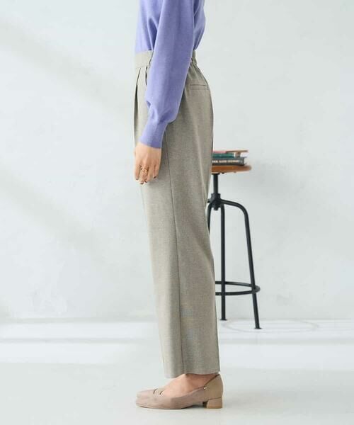 a.v.v / アー・ヴェ・ヴェ チノ・ワークパンツ | 【洗える】ツイード調ストレートパンツ | 詳細13