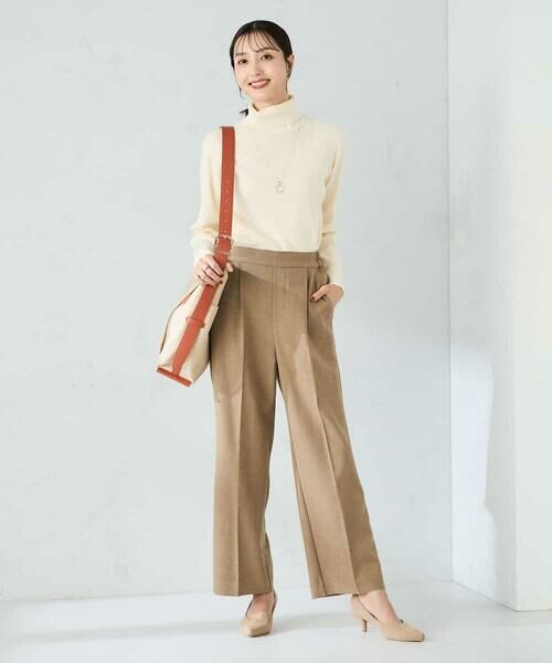 a.v.v / アー・ヴェ・ヴェ チノ・ワークパンツ | 【洗える】ツイード調ストレートパンツ | 詳細3