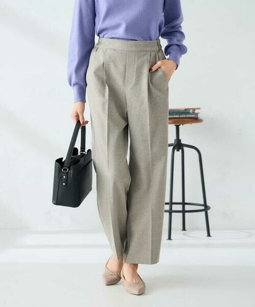 a.v.v / アー・ヴェ・ヴェ チノ・ワークパンツ | 【洗える】ツイード調ストレートパンツ | 詳細8